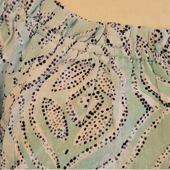 NWT, LC Lauren Conrad - Multi Green Colored Sage Paisley Crop Top, Size Large - Picture 9 of 11